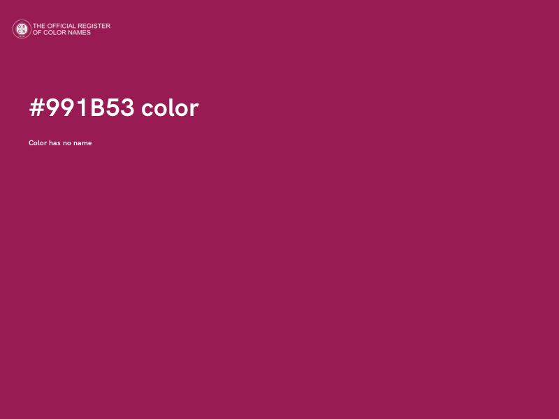 #991B53 color image