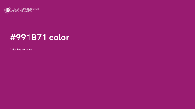 #991B71 color image