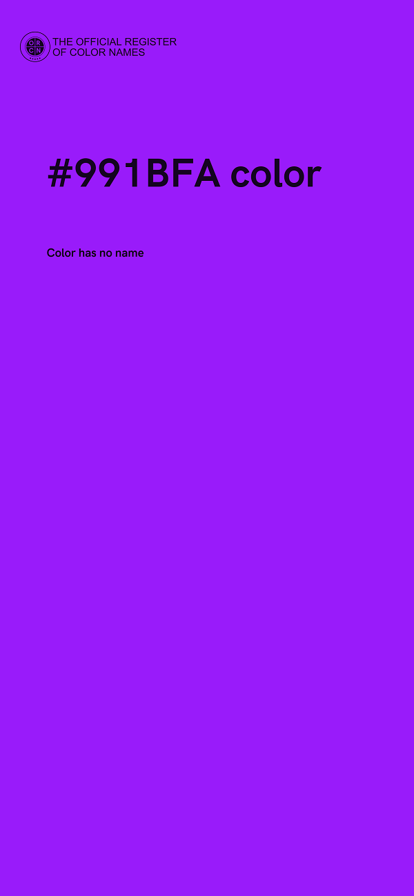 #991BFA color image