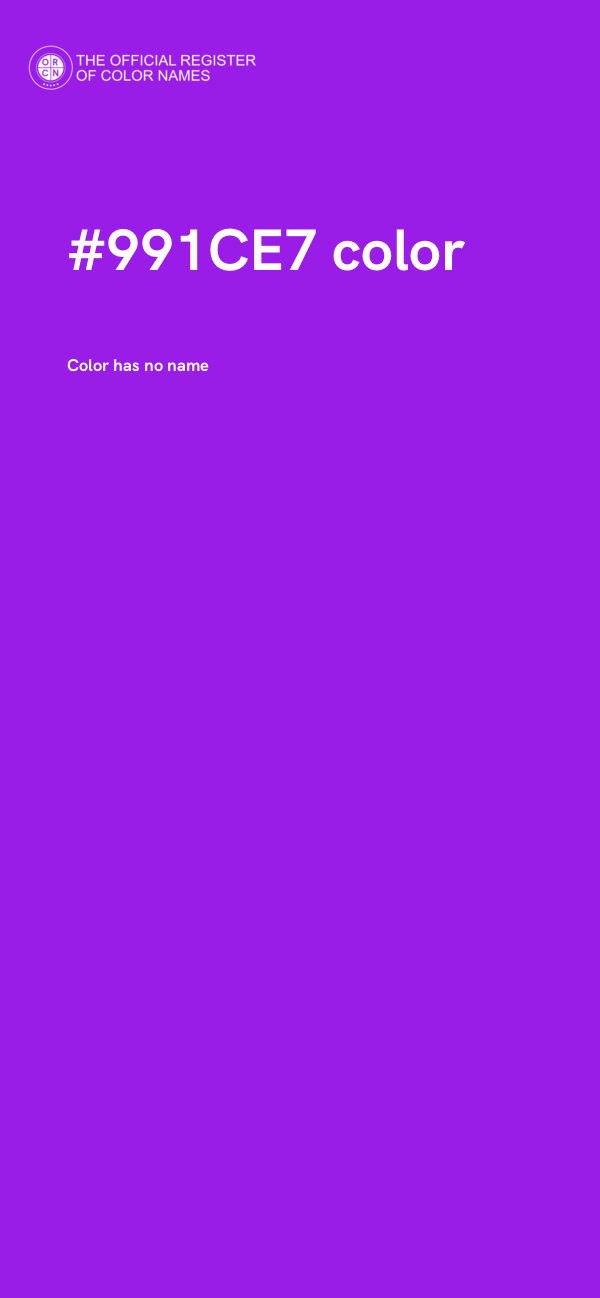#991CE7 color image