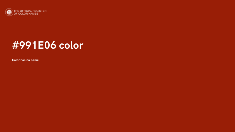 #991E06 color image