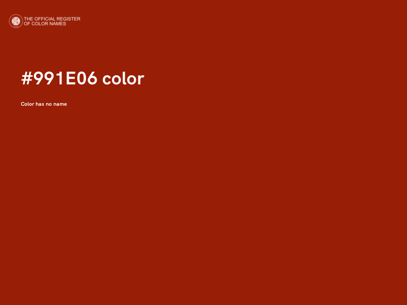 #991E06 color image