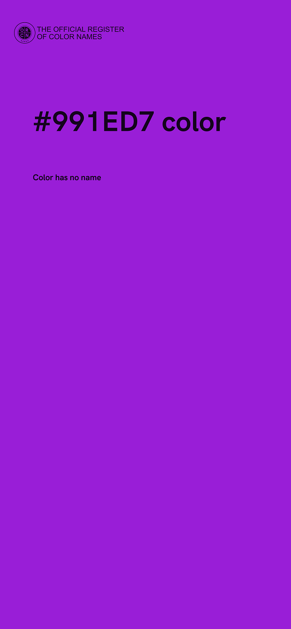 #991ED7 color image