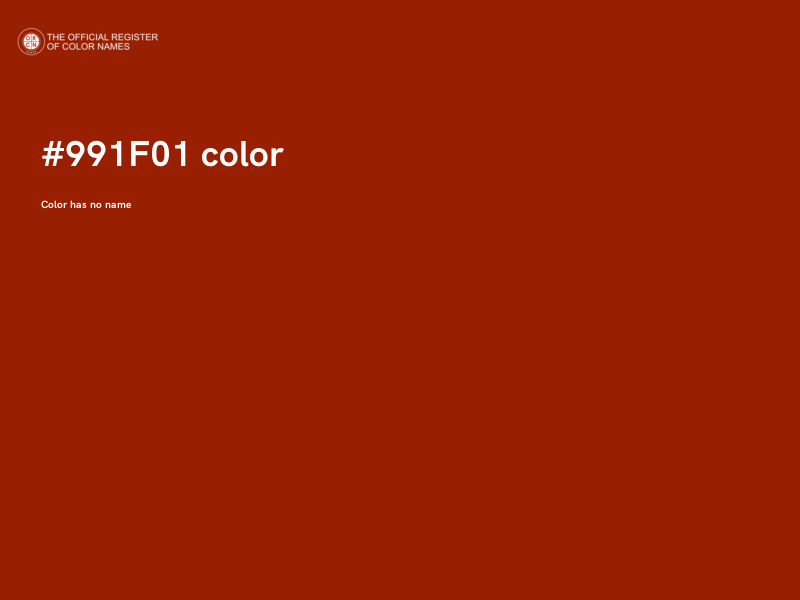 #991F01 color image
