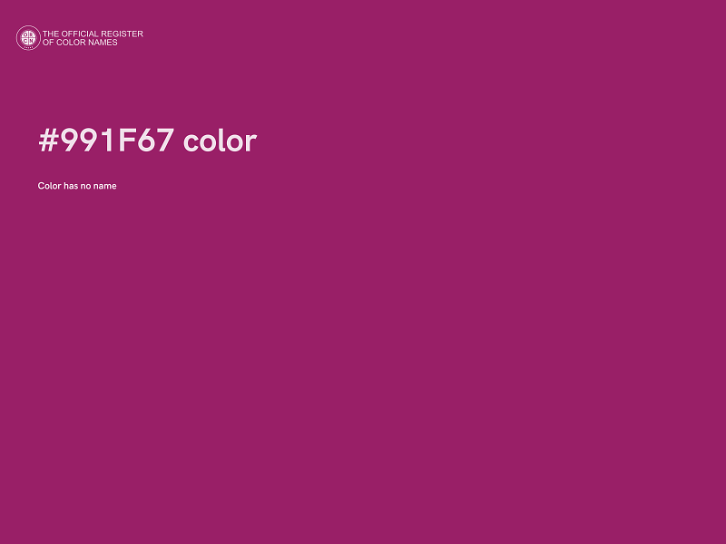 #991F67 color image