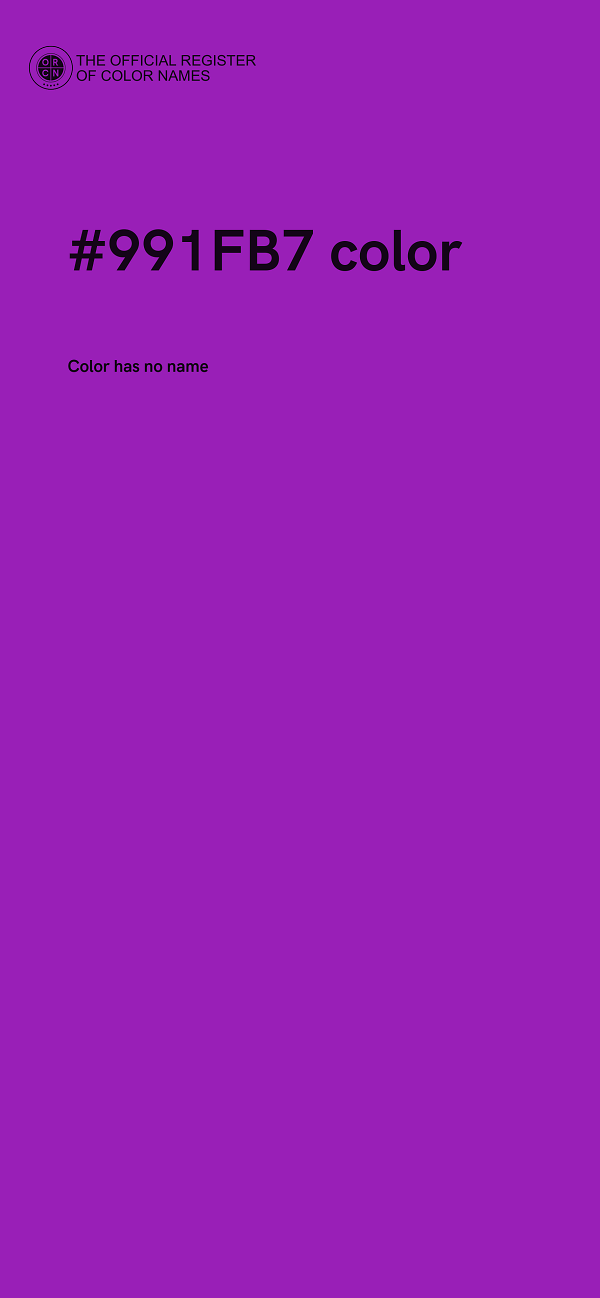 #991FB7 color image