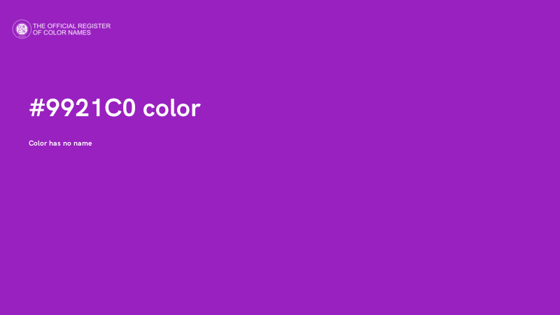 #9921C0 color image