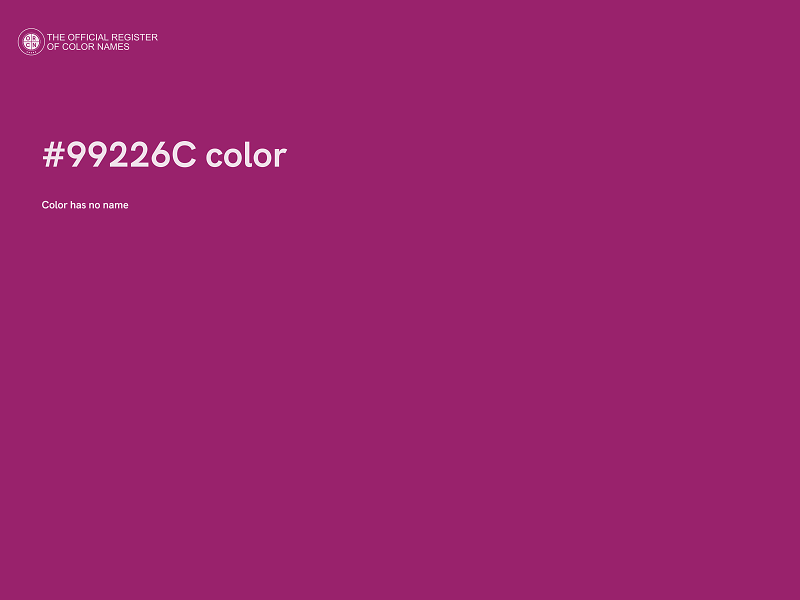 #99226C color image