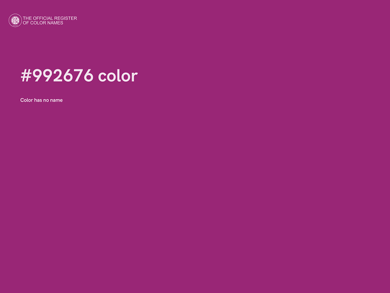 #992676 color image