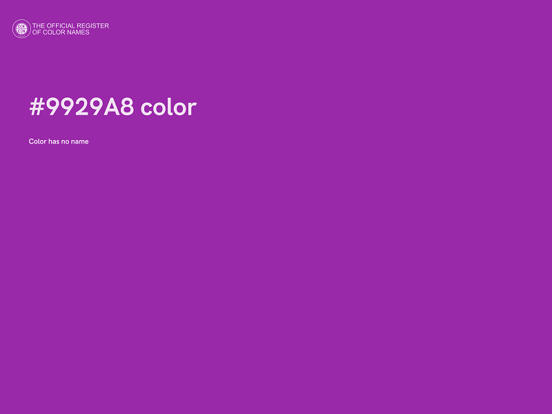 #9929A8 color image