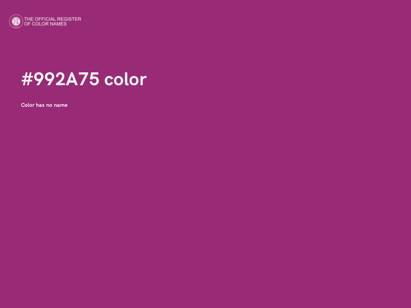 #992A75 color image