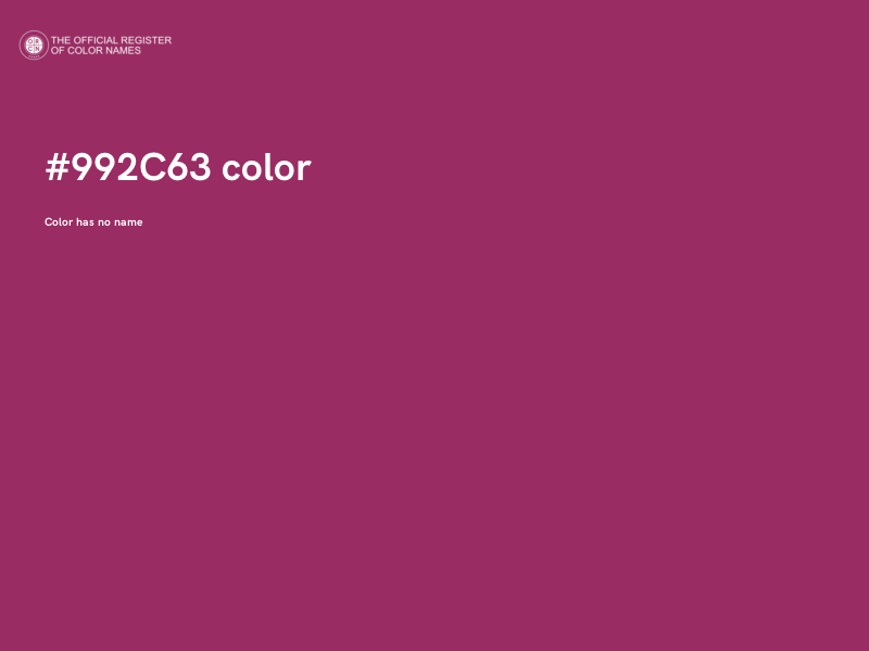 #992C63 color image