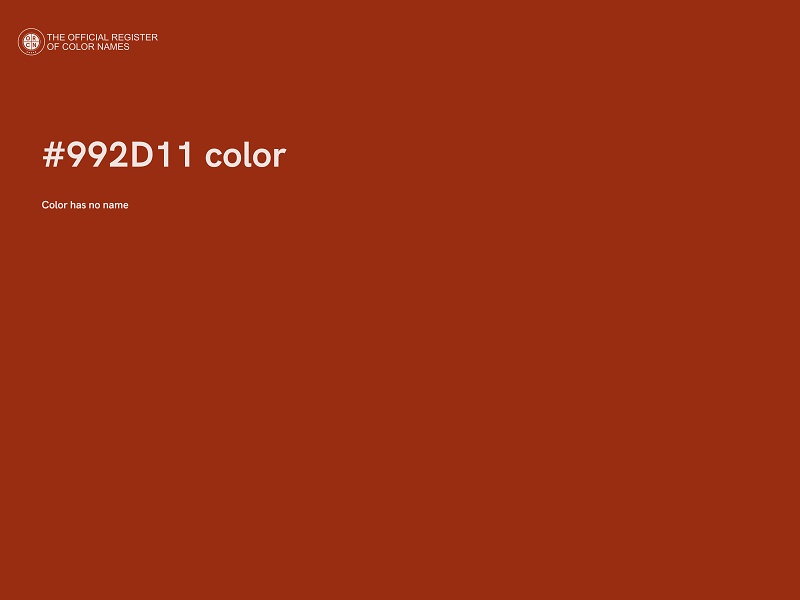 #992D11 color image