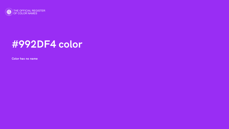 #992DF4 color image