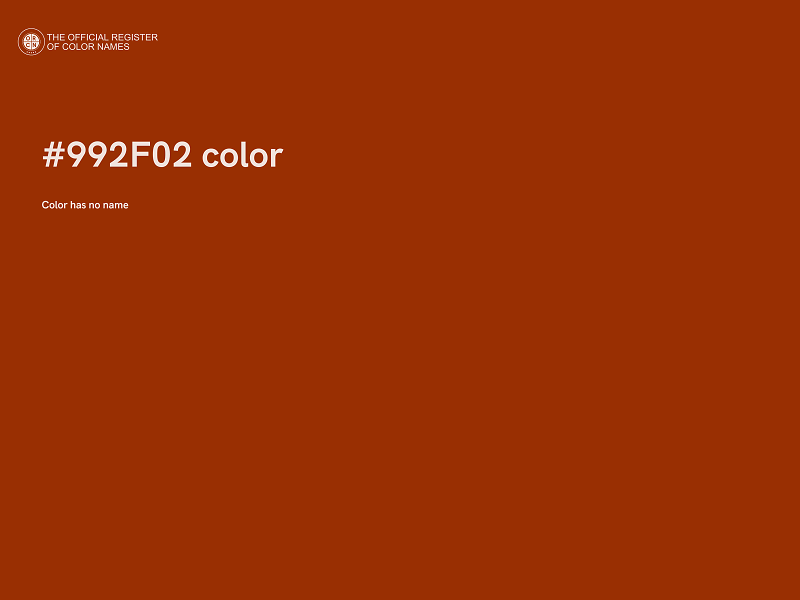 #992F02 color image