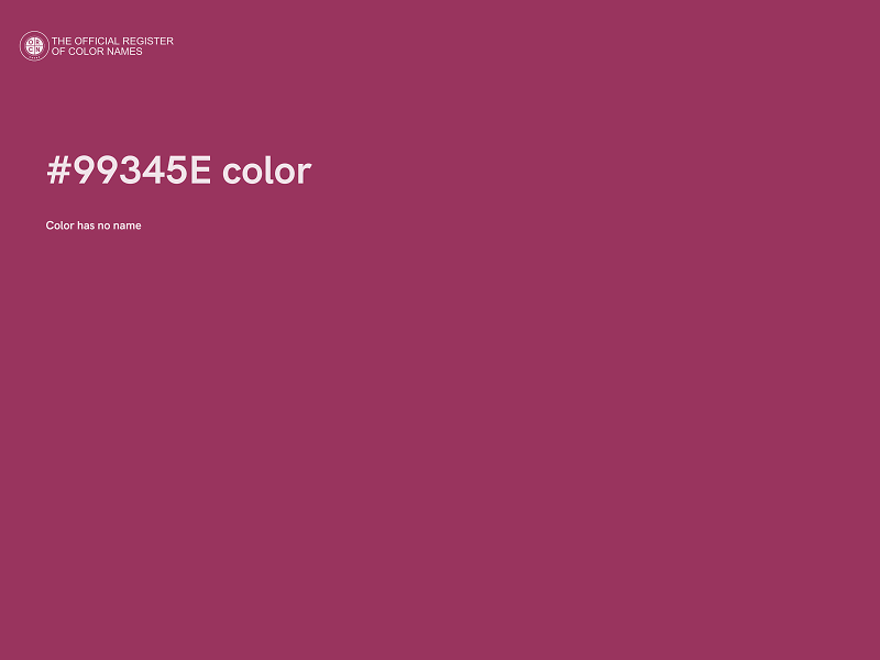 #99345E color image
