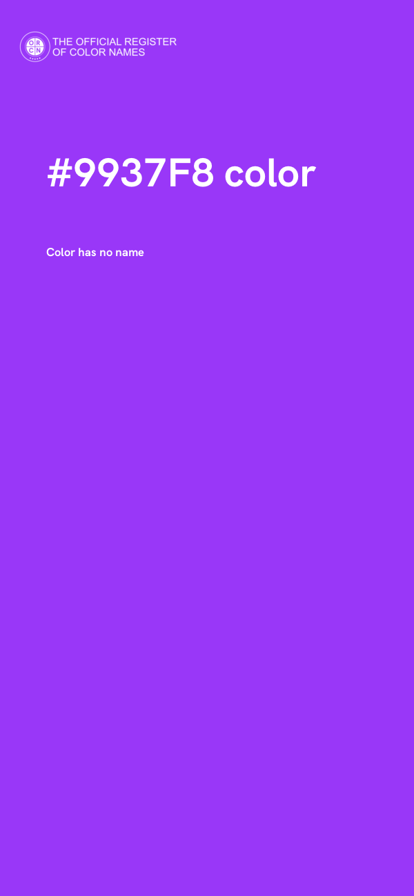 #9937F8 color image