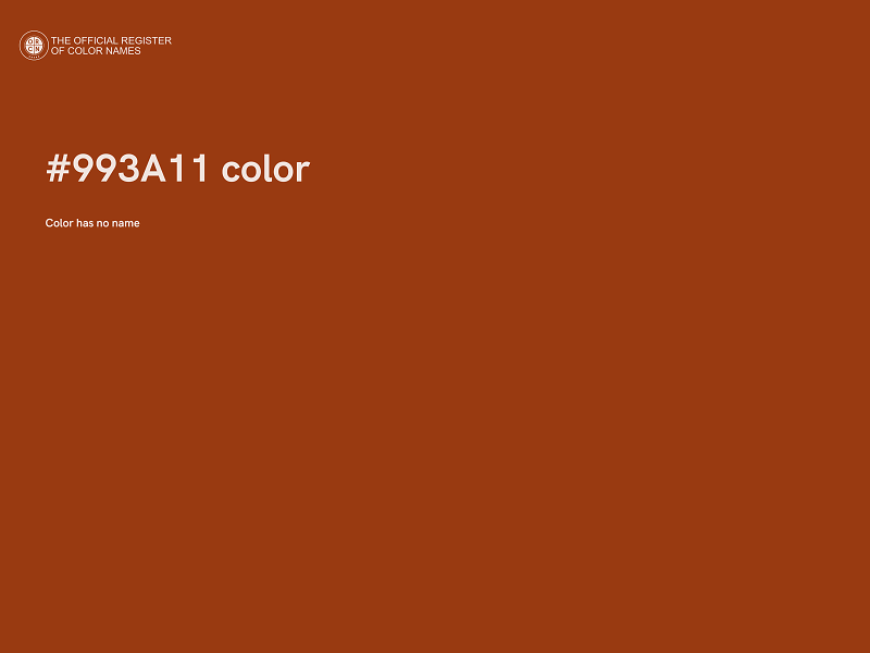 #993A11 color image