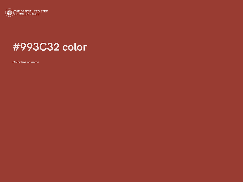 #993C32 color image