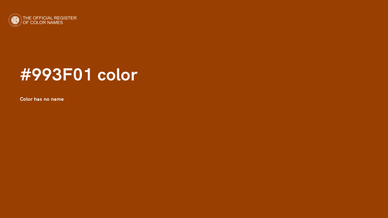 #993F01 color image