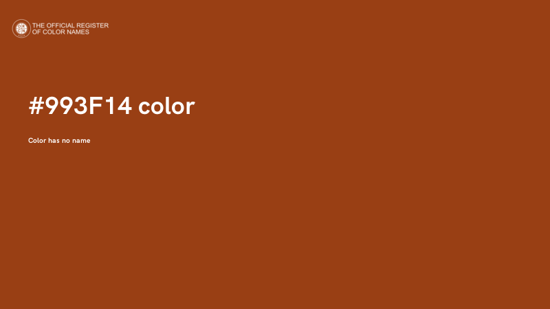 #993F14 color image