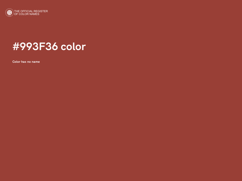 #993F36 color image
