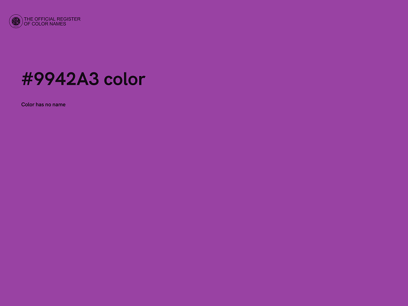 #9942A3 color image