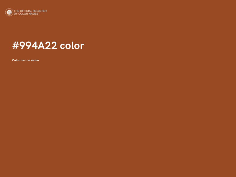 #994A22 color image