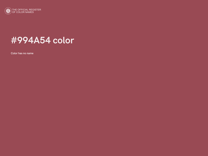 #994A54 color image