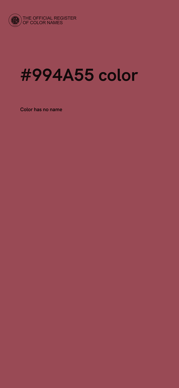 #994A55 color image