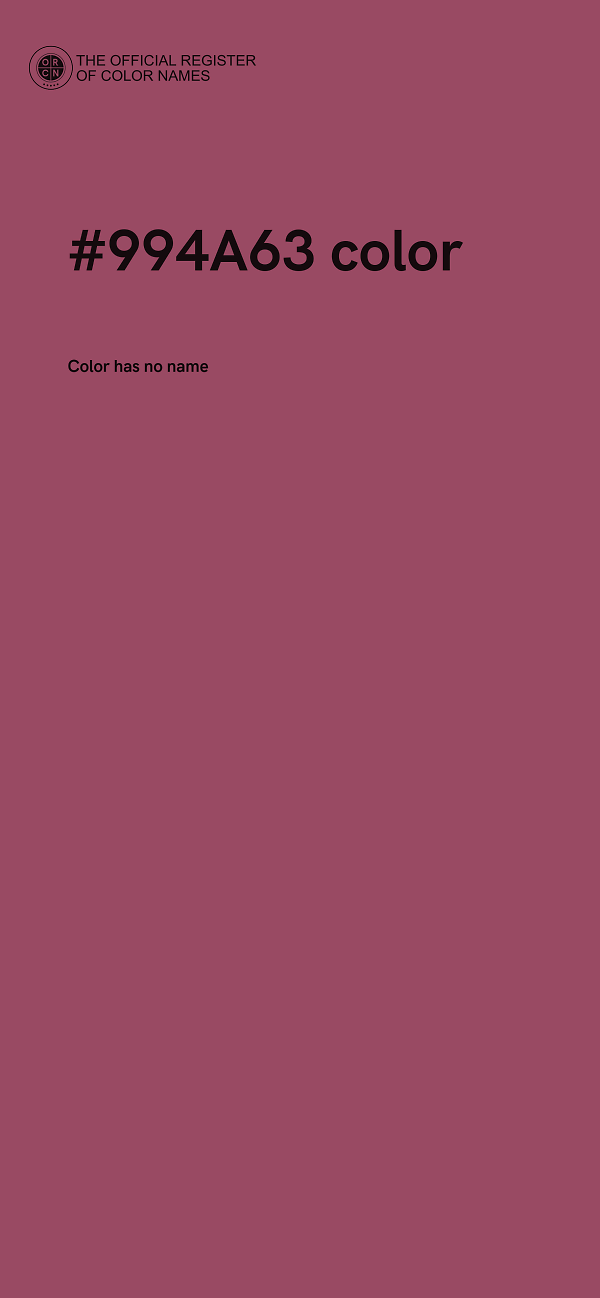 #994A63 color image