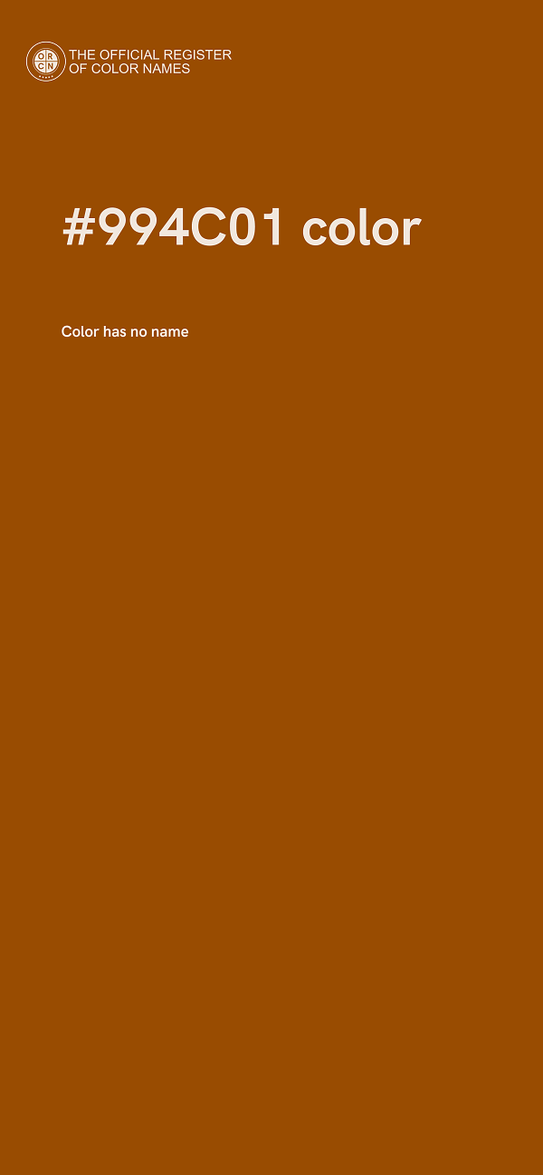 #994C01 color image