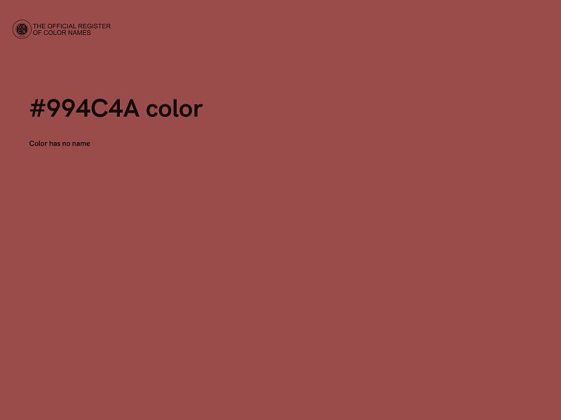 #994C4A color image