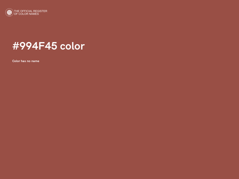 #994F45 color image