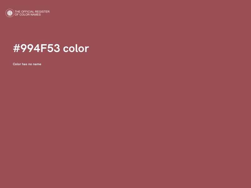 #994F53 color image