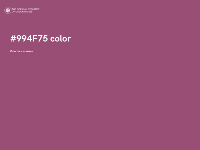 #994F75 color image