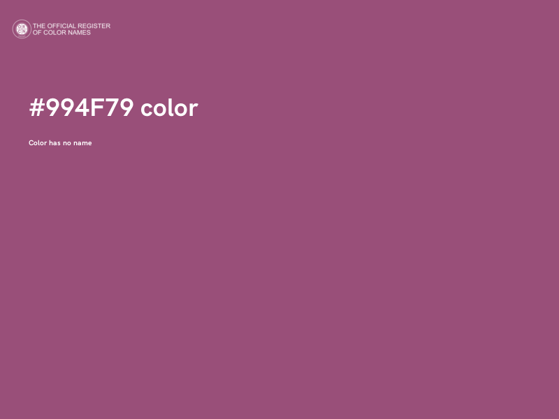 #994F79 color image