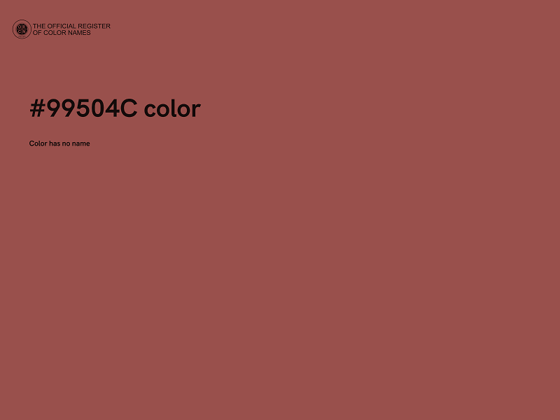 #99504C color image