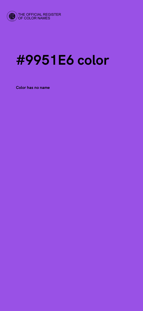 #9951E6 color image