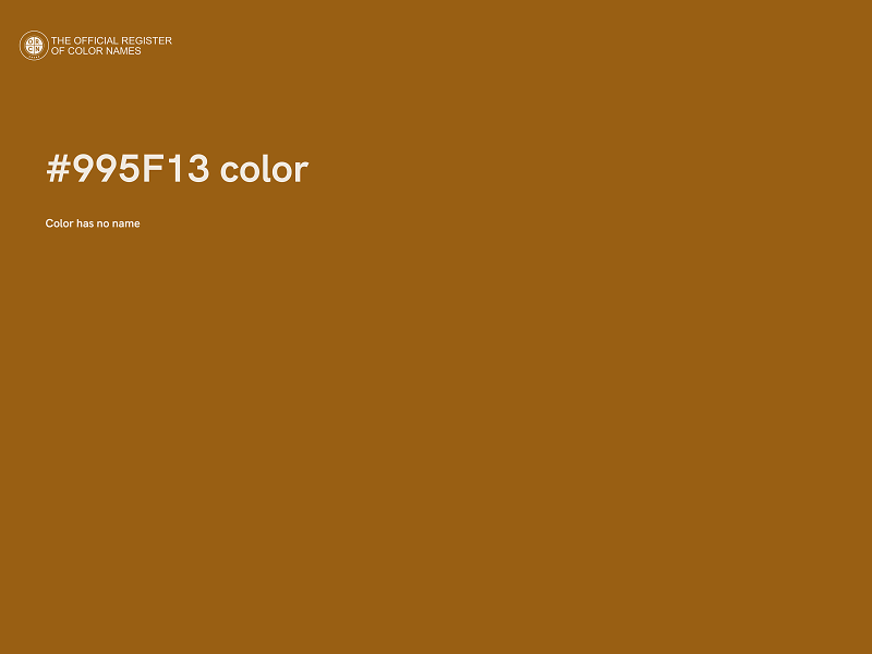 #995F13 color image