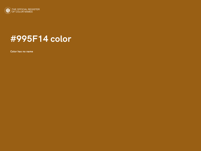 #995F14 color image