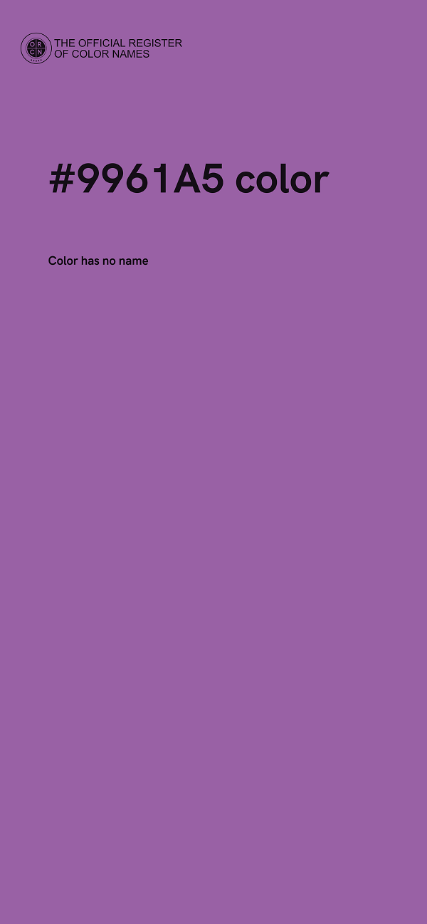 #9961A5 color image