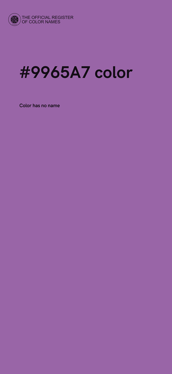 #9965A7 color image
