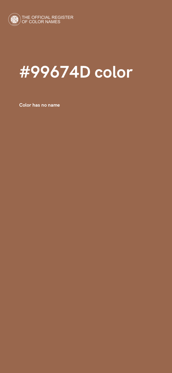 #99674D color image