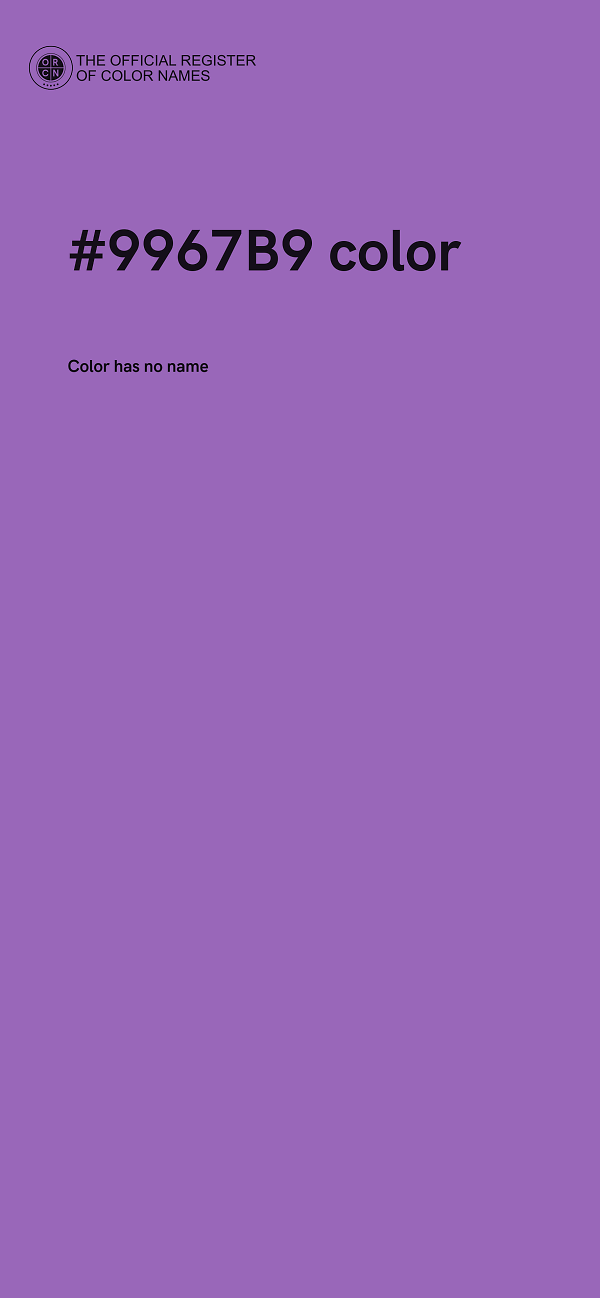 #9967B9 color image