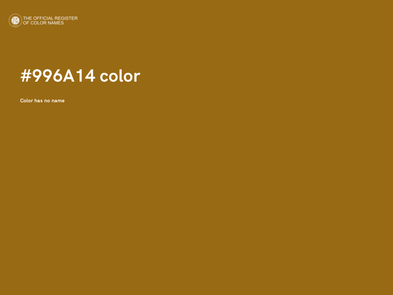 #996A14 color image