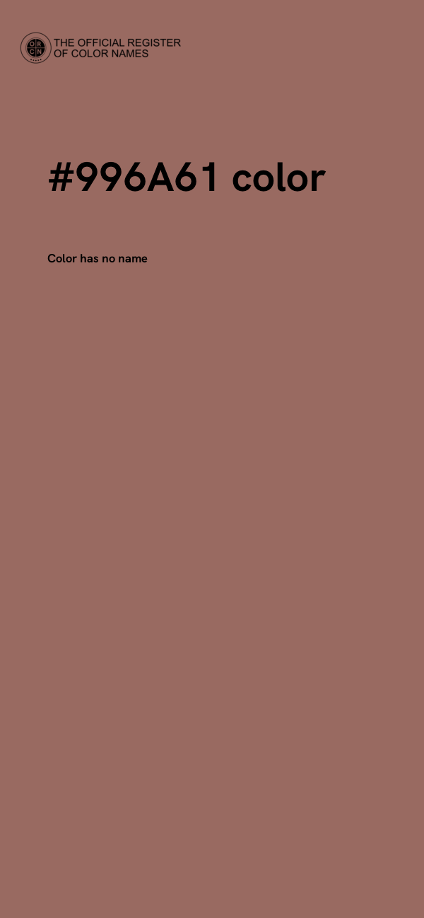 #996A61 color image