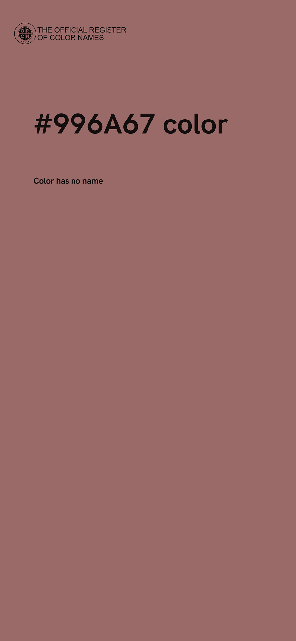 #996A67 color image