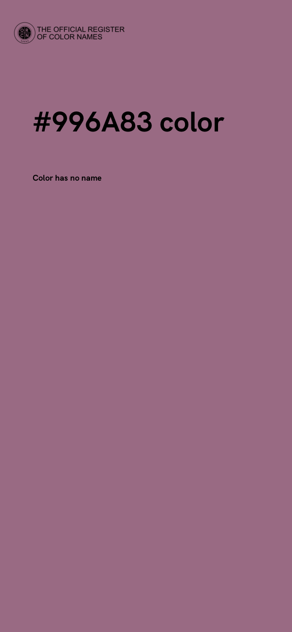 #996A83 color image