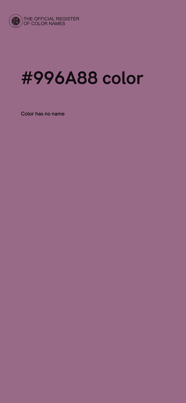#996A88 color image